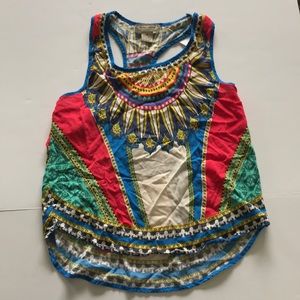 Anthropologie  Flying Tomato Racerback Print tank M